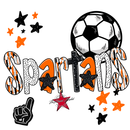Spartans Soccer Scrape-Orange