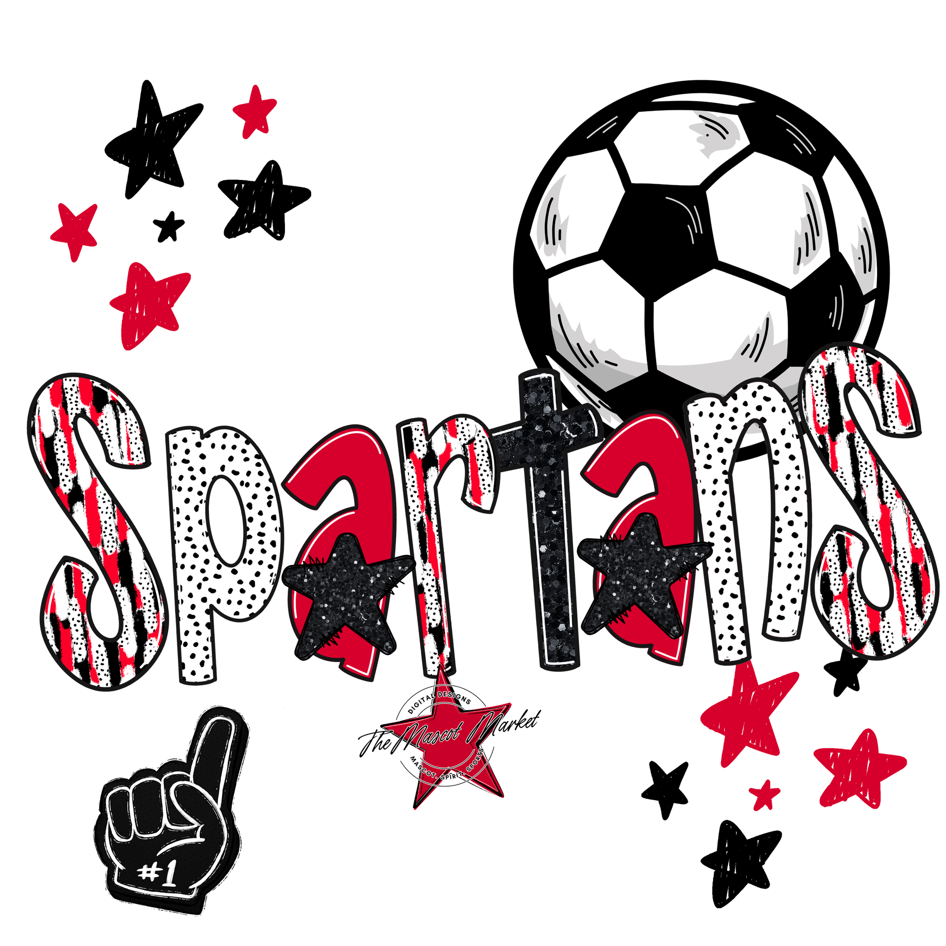Spartans Soccer Scrape-Red