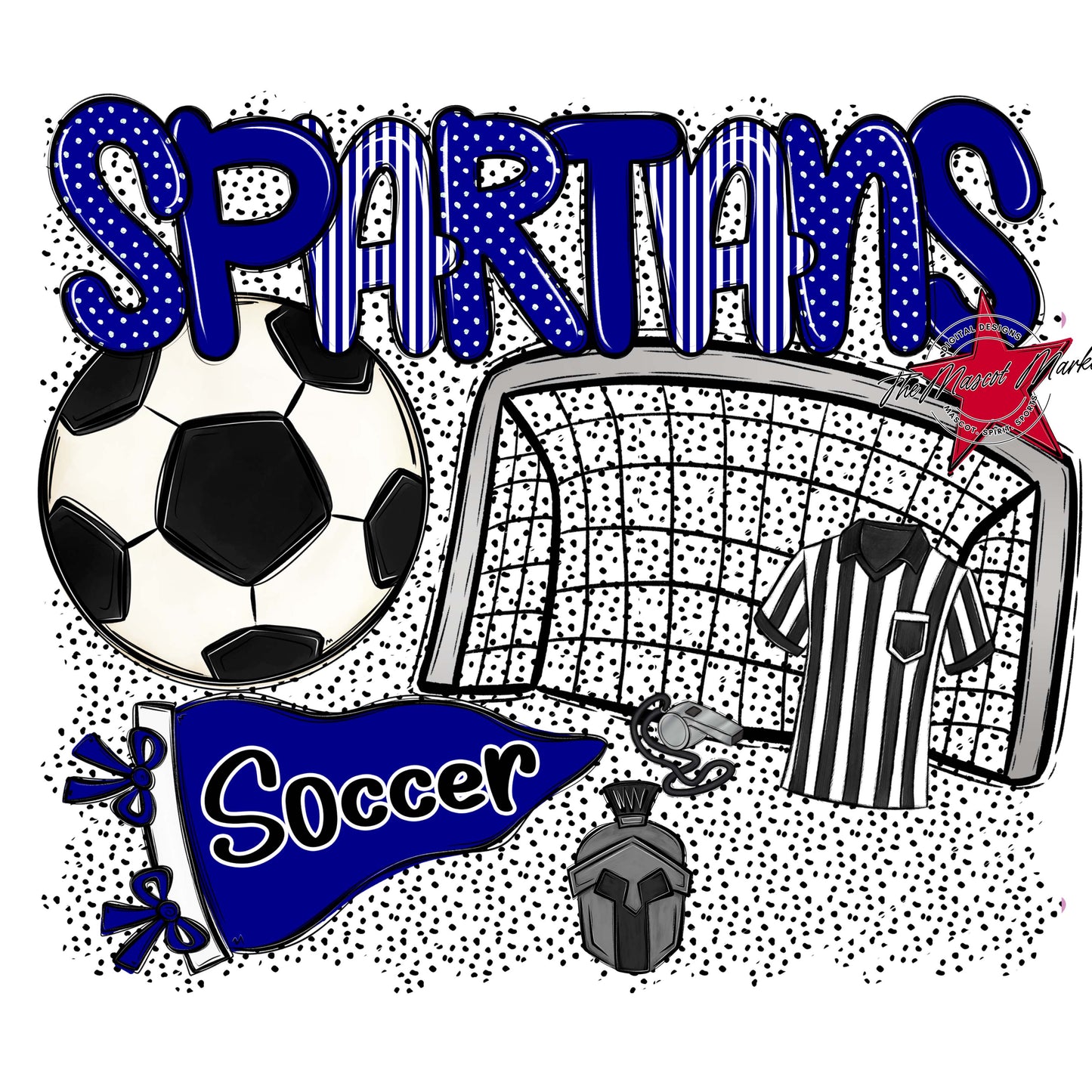 Spartans Soccer Spirit-Blue