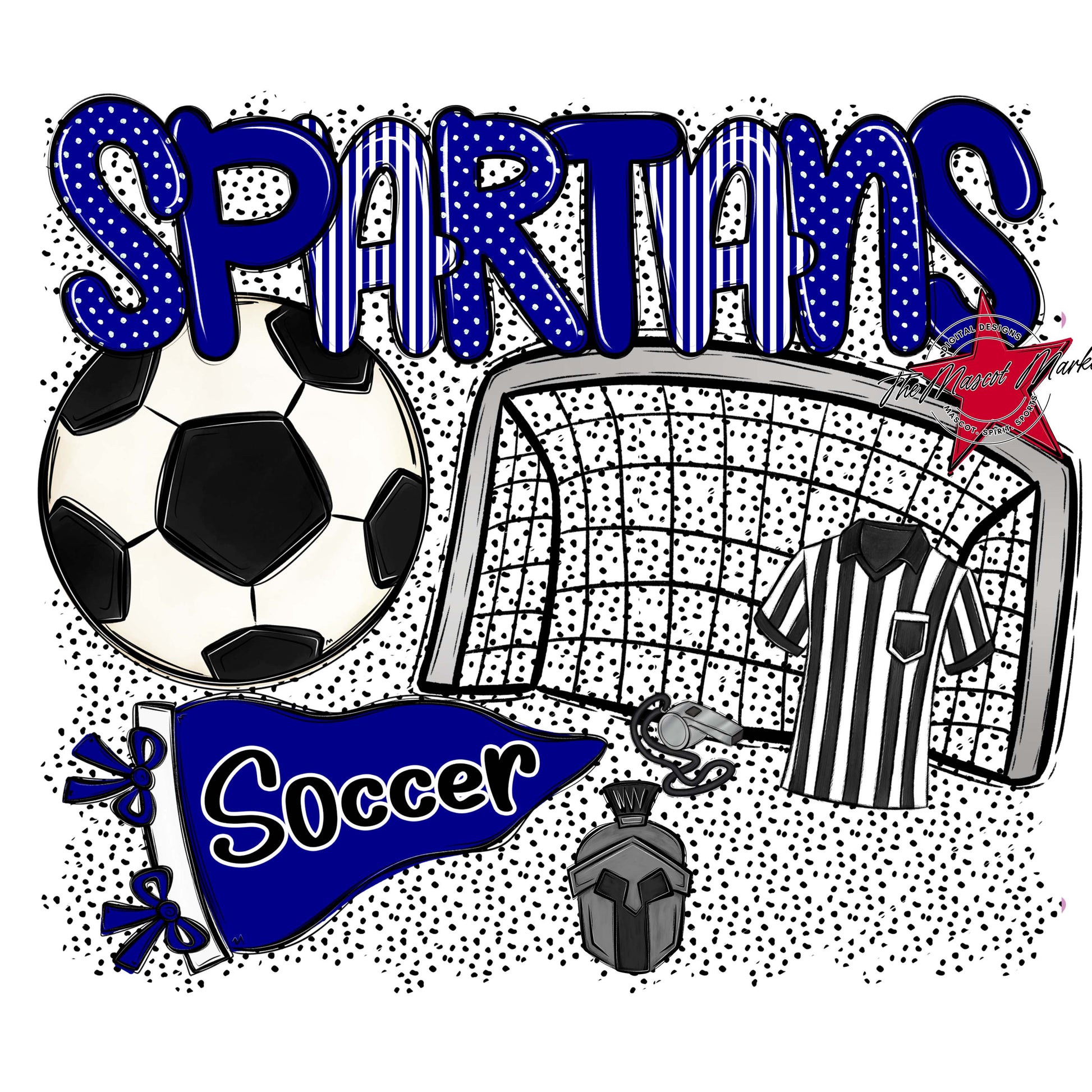 Spartans Soccer Spirit-Blue