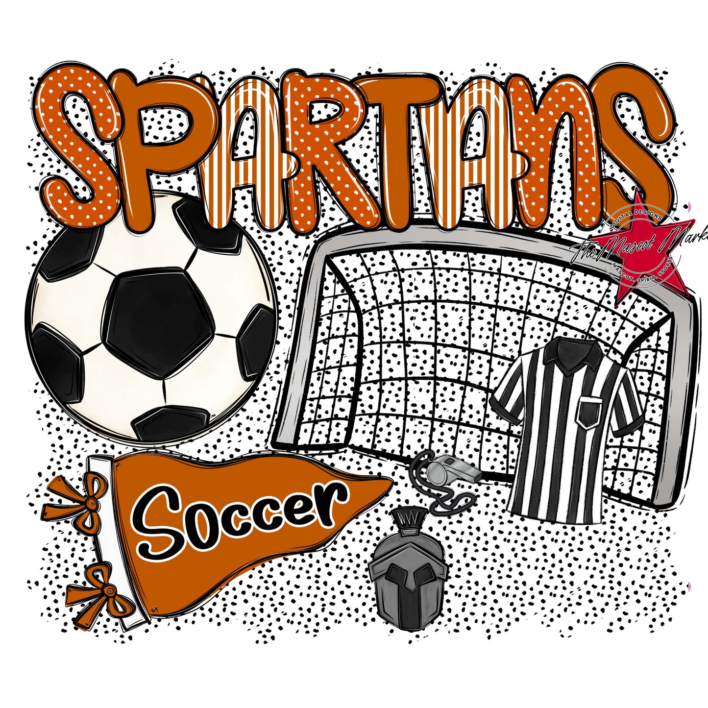Spartans Soccer Spirit-Burnt Orange