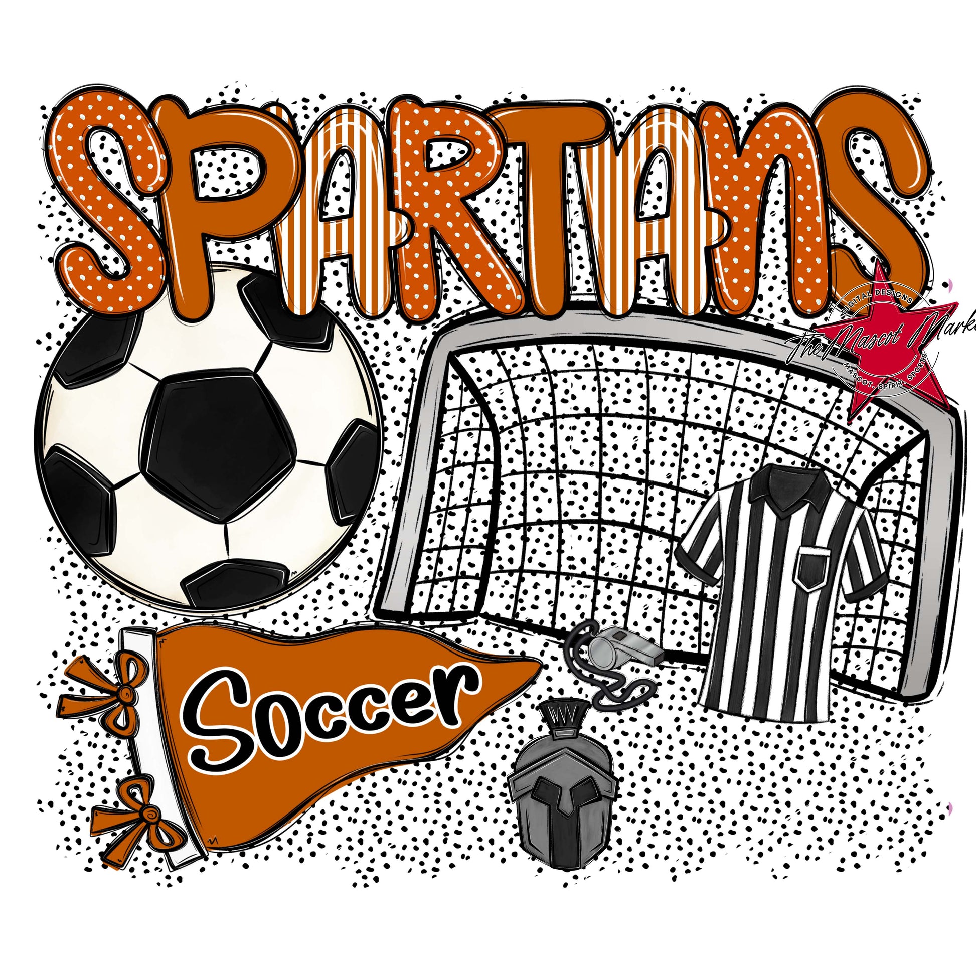 Spartans Soccer Spirit-Burnt Orange