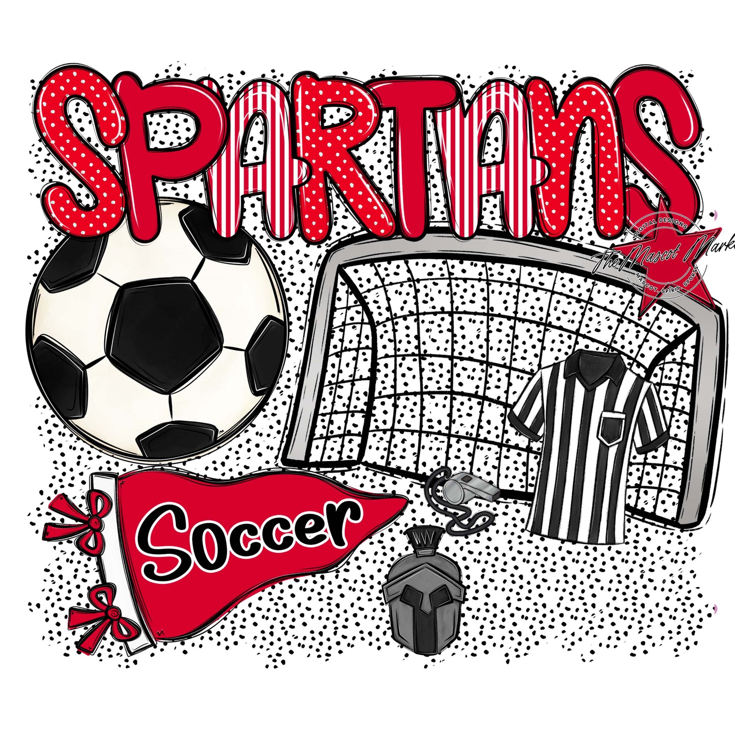 Spartans Soccer Spirit-Red