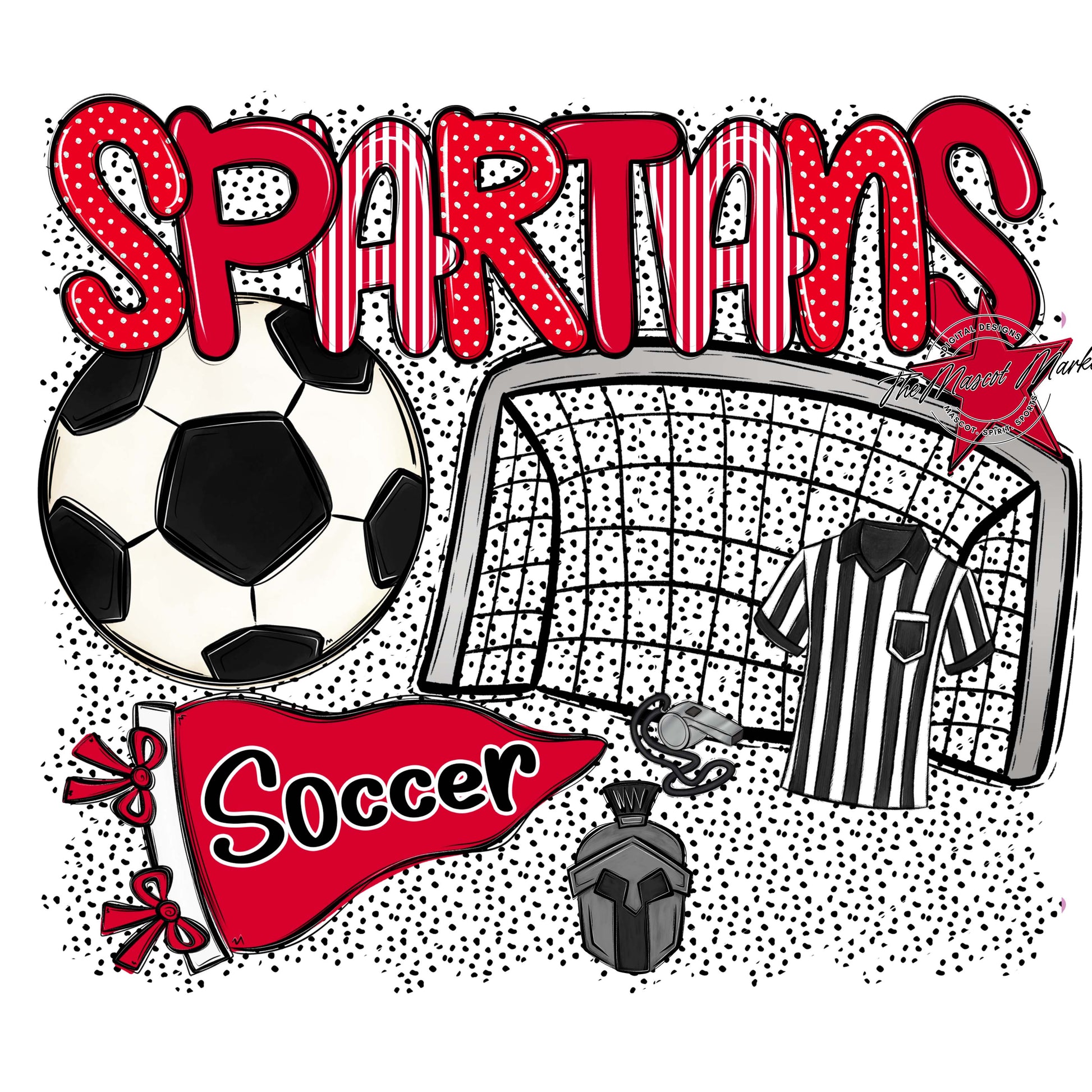 Spartans Soccer Spirit-Red