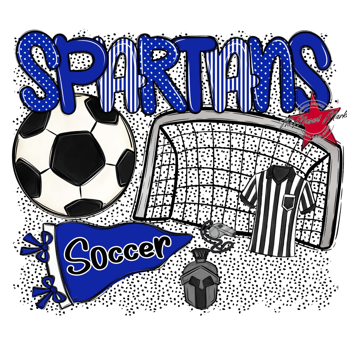 Spartans Soccer Spirit-Royal Blue