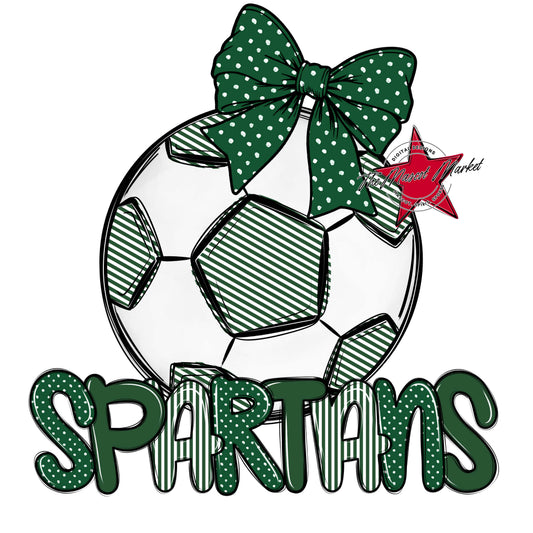 Spartans Soccer Spirit Design-Green