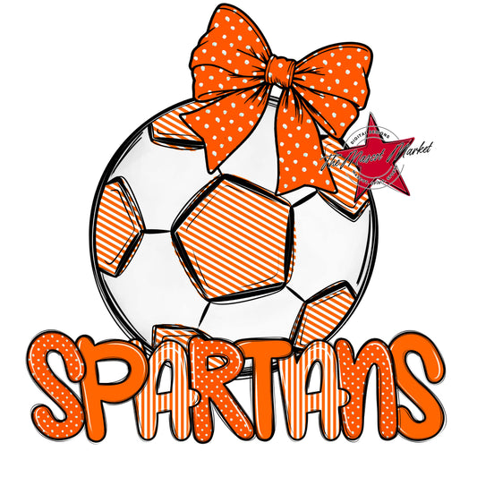 Spartans Soccer Spirit Design-Orange