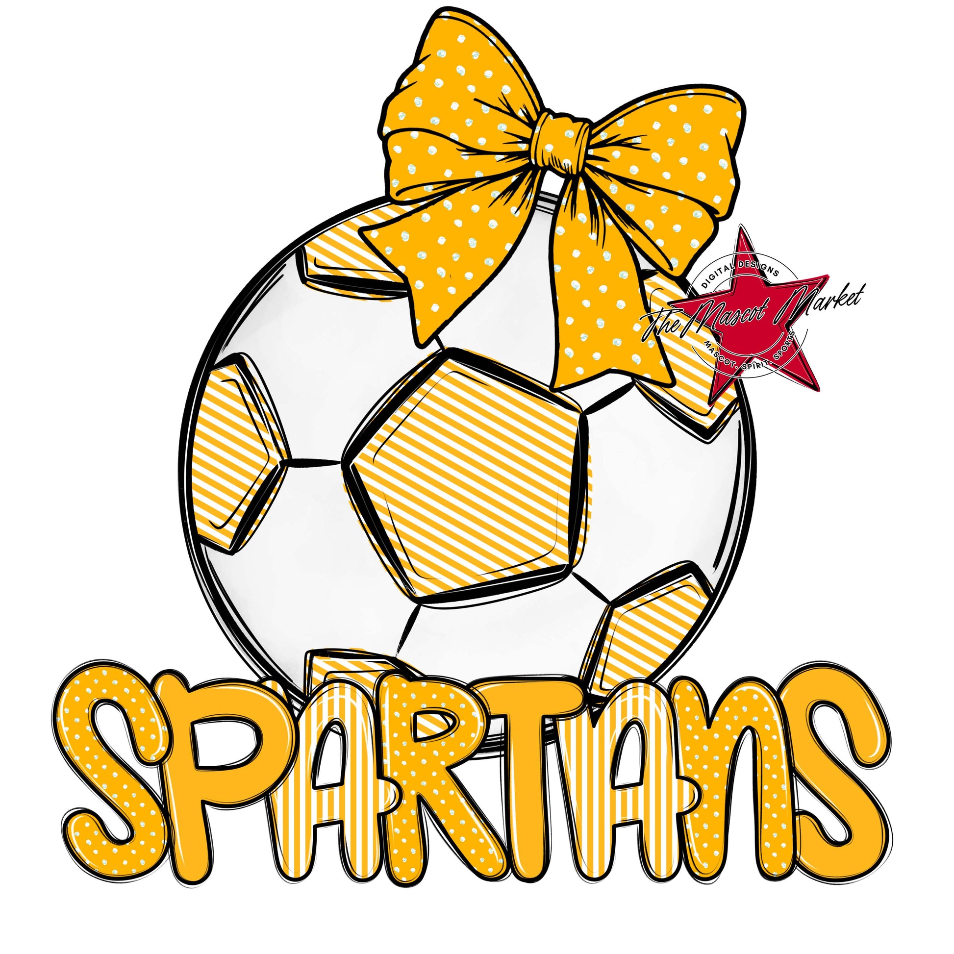 Spartans Soccer Spirit Design-Yellow