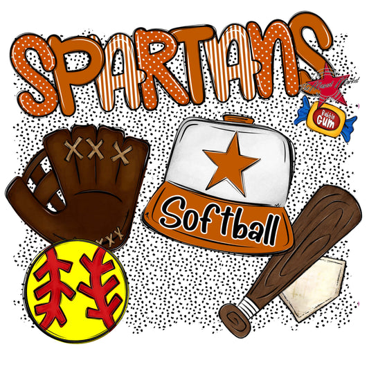 Spartans Softball Spirit-Burnt Orange