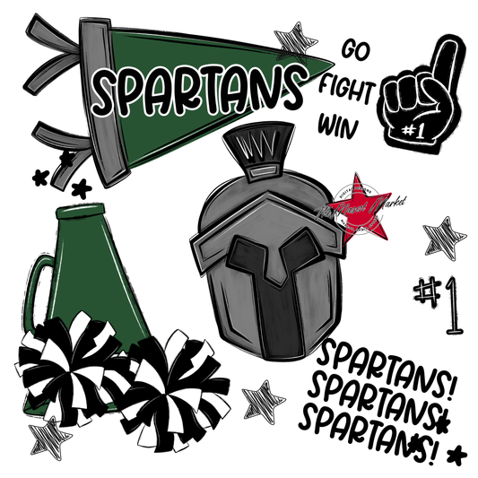 Spartans Spirit Design-Green