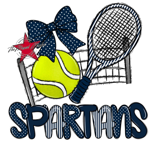 Spartans Tennis Spirit Design-Navy