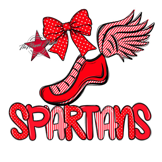 Spartans Track Spirit Design-Bright Red
