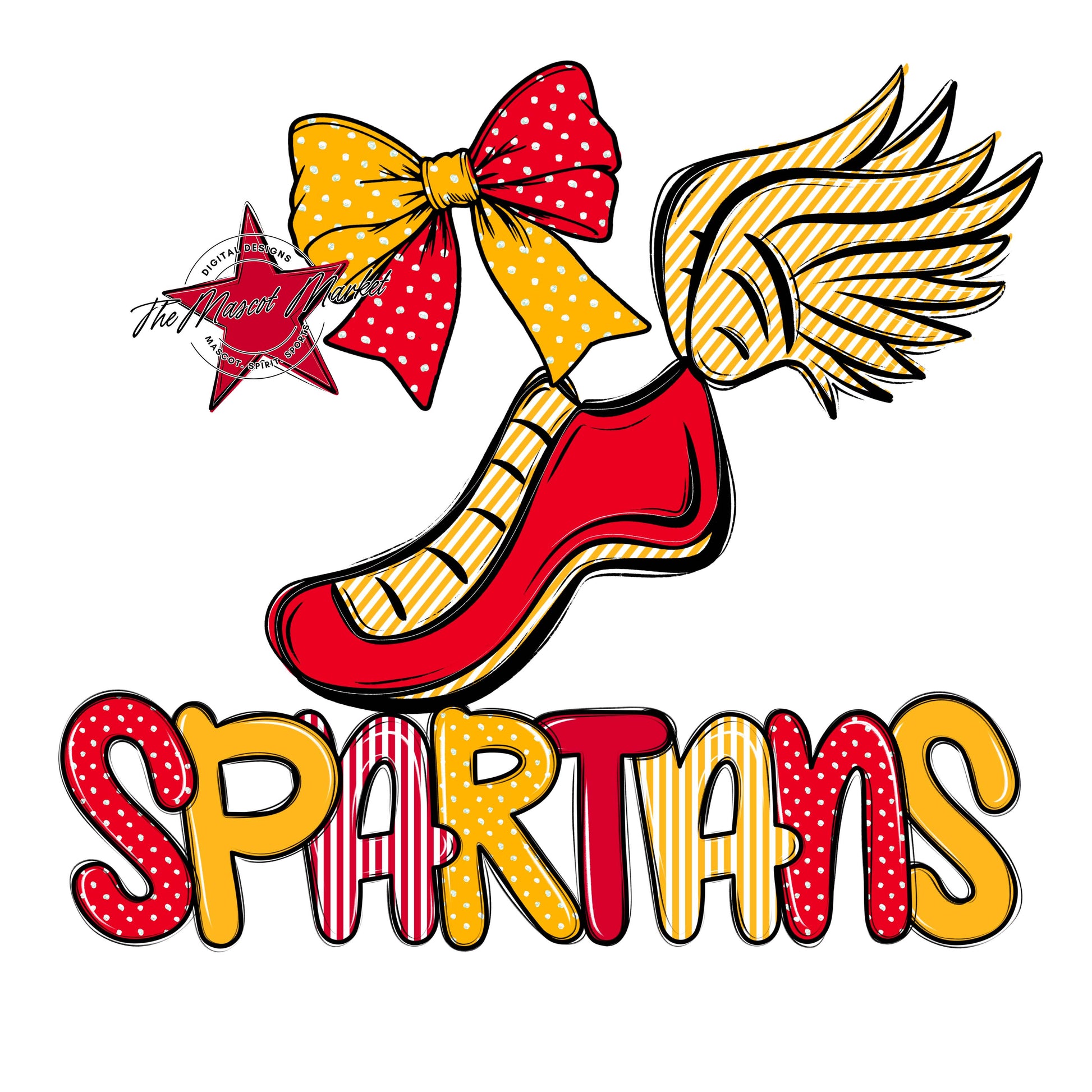 Spartans Track Spirit Design-Red & Yellow