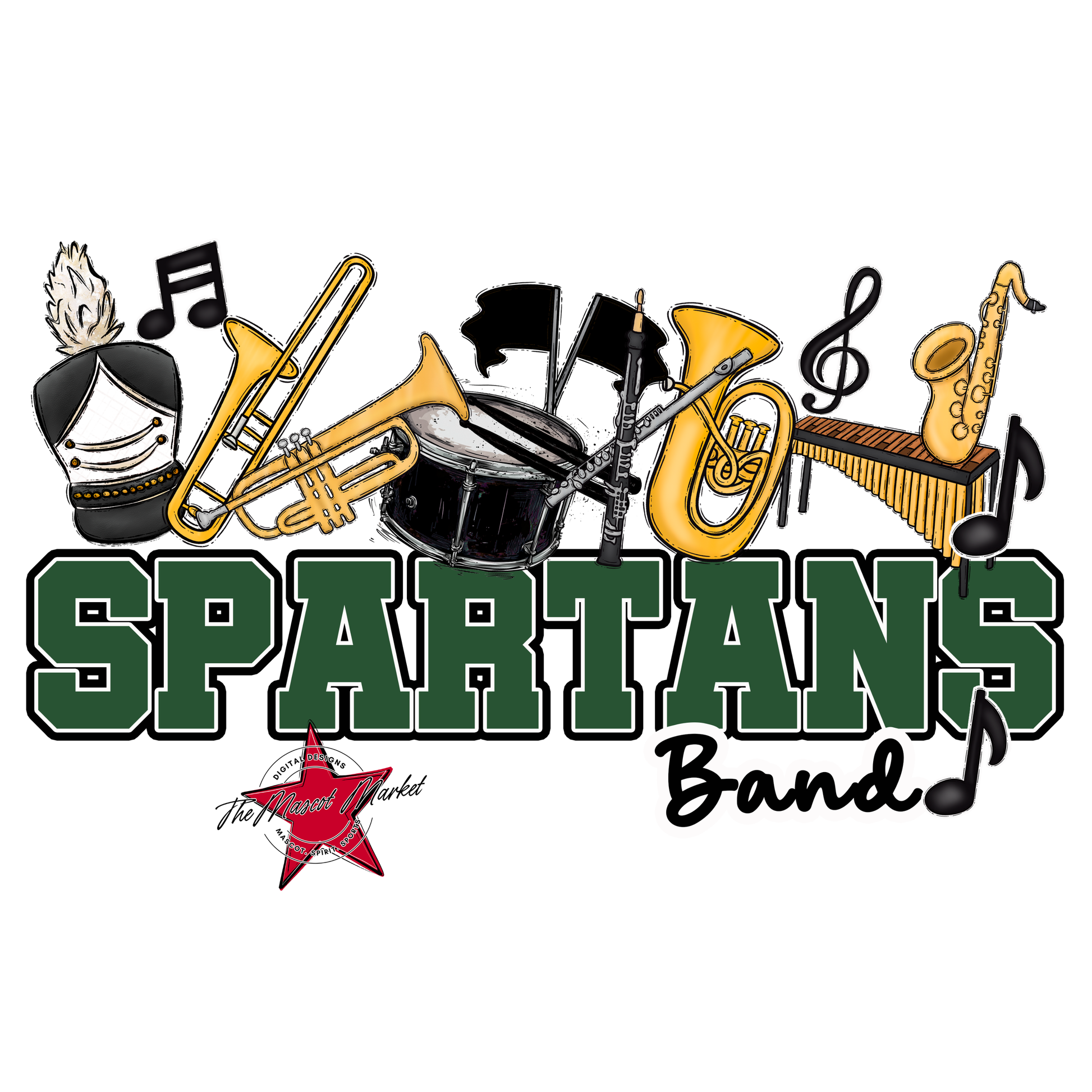 Spartans Varsity Band-Green