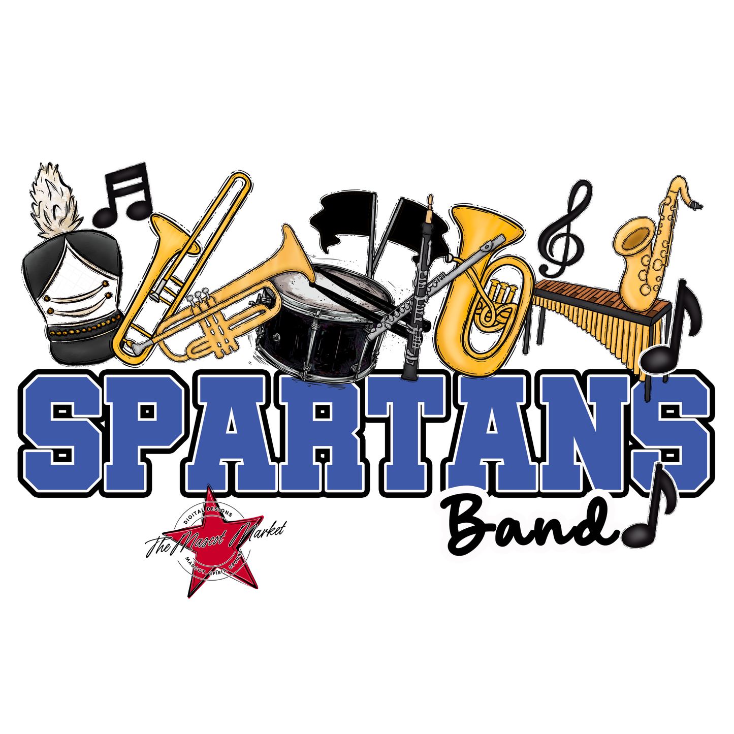 Spartans Varsity Band-Off Blue