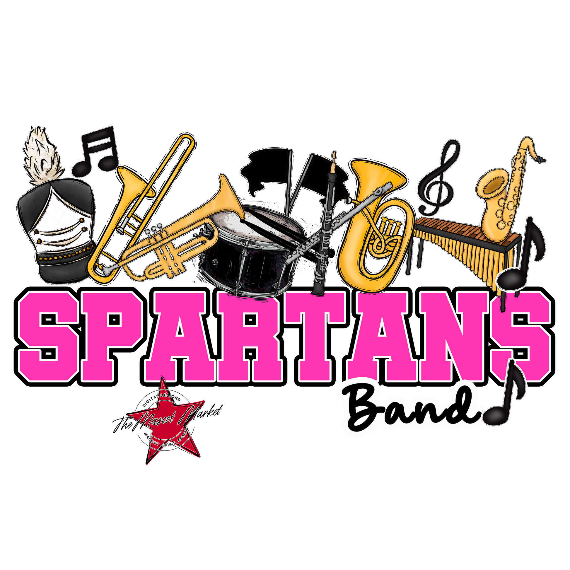 Spartans Varsity Band-Pink