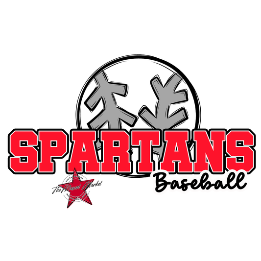 Spartans Varsity Baseball-Bright Red