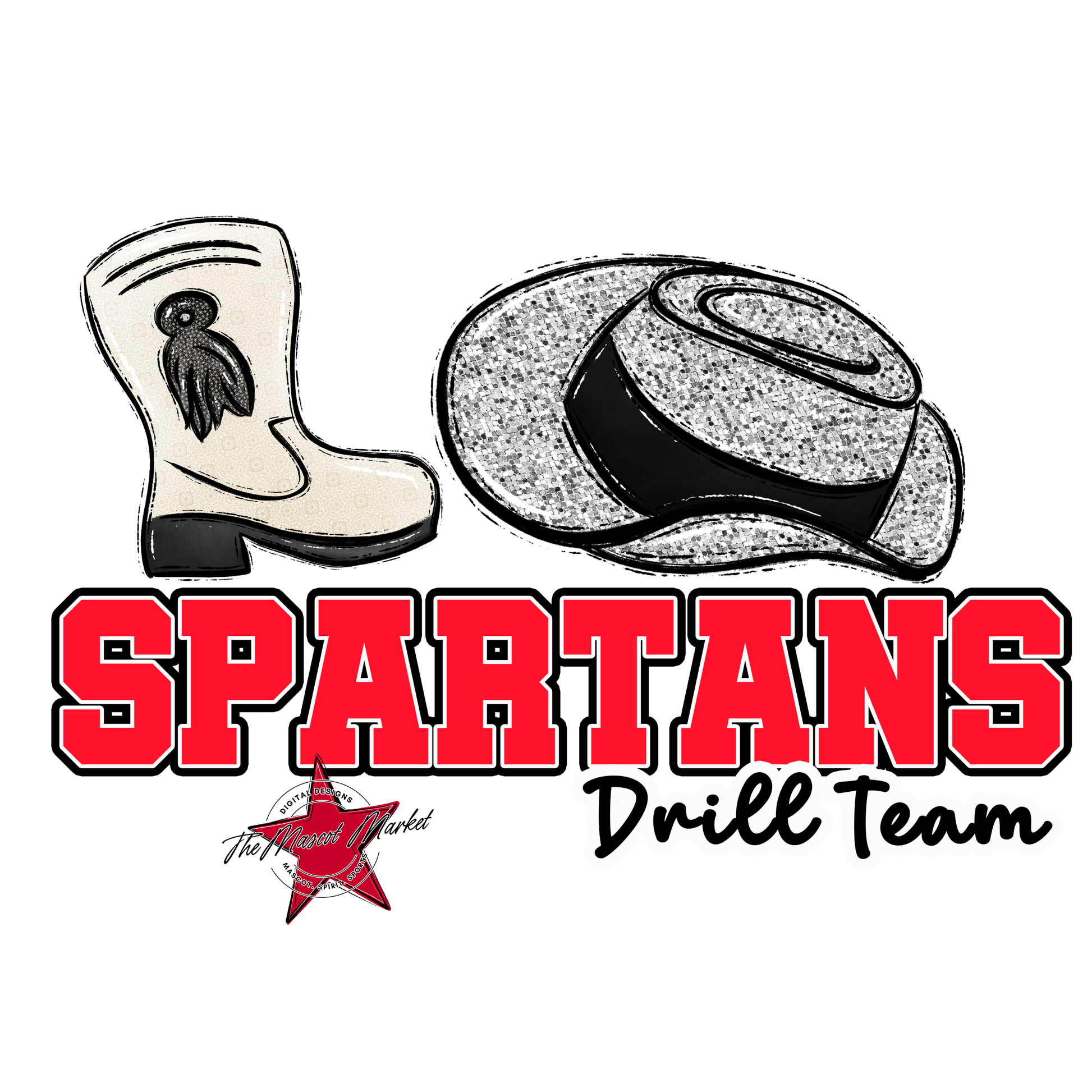 Spartans Varsity Drillteam-Bright Red