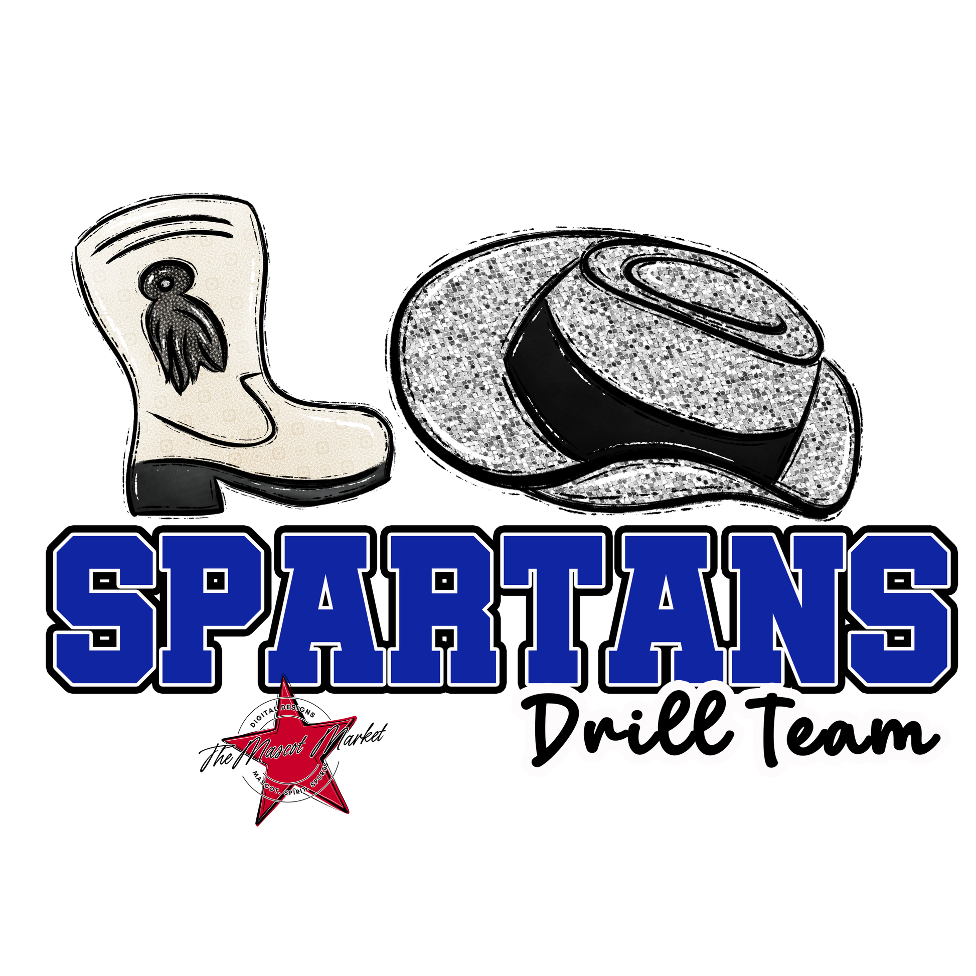 Spartans Varsity Drillteam-Royal Blue