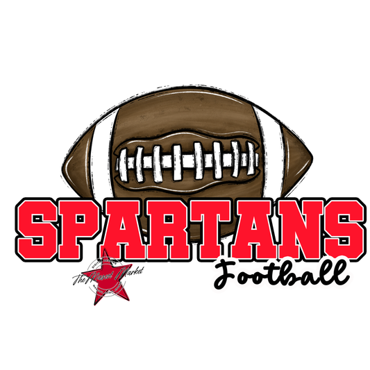 Spartans Varsity Football-Bright Red