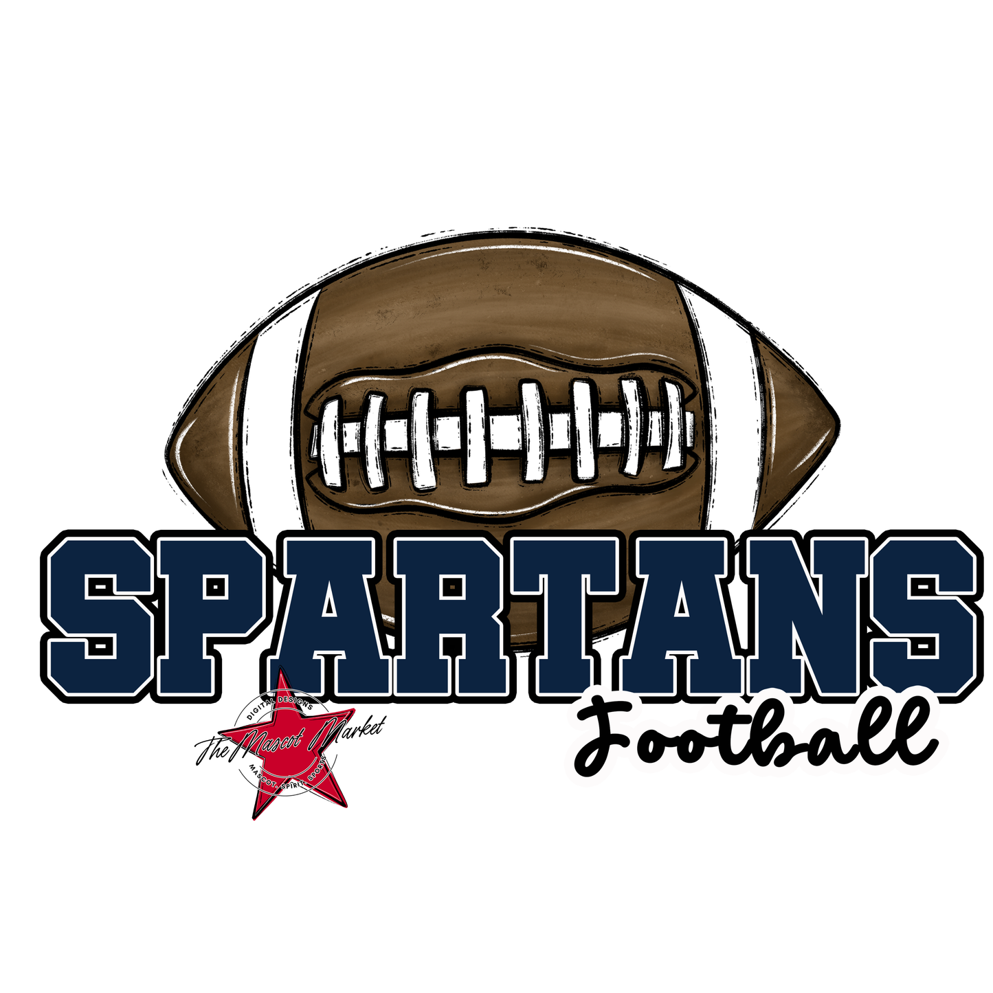 Spartans Varsity Football-Navy