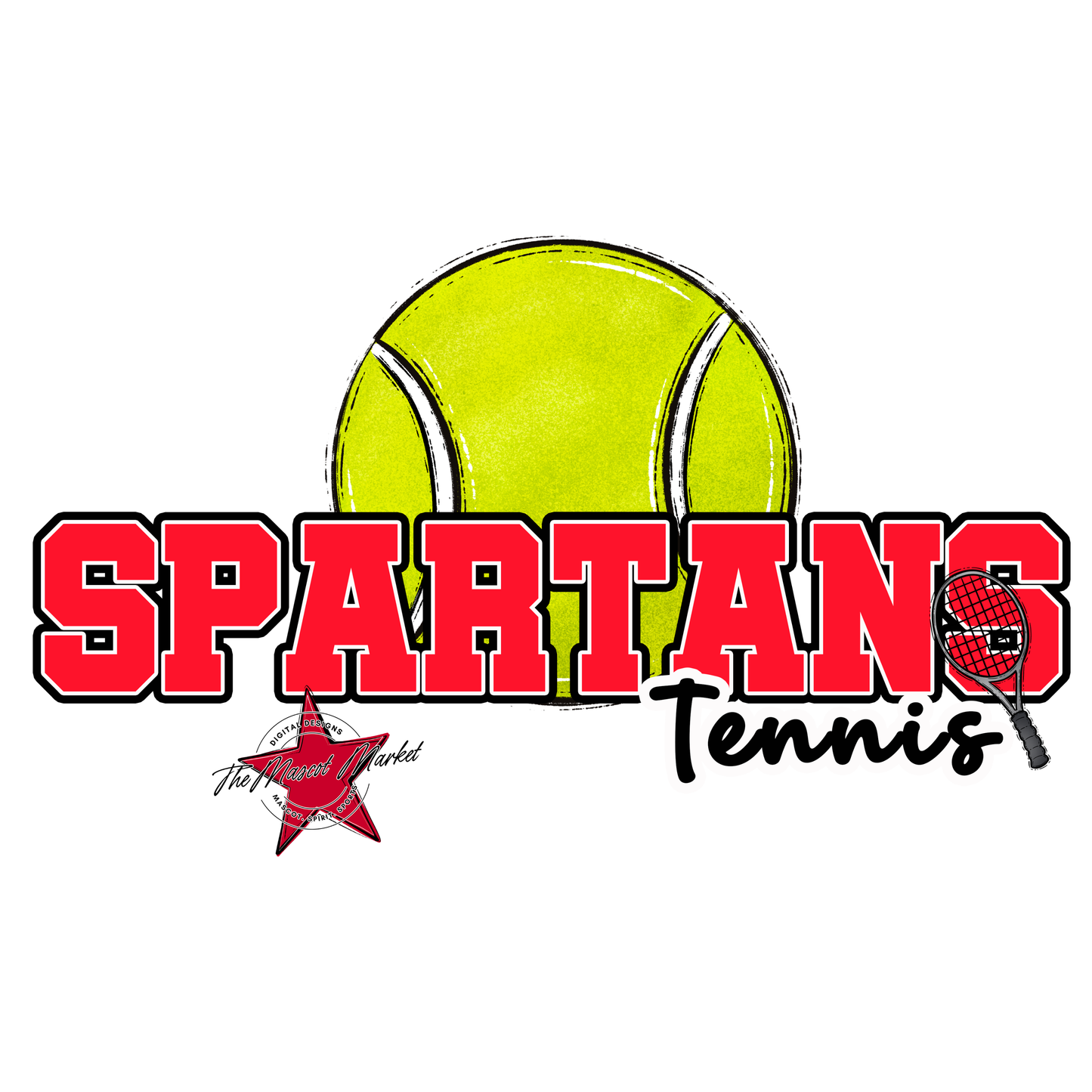 Spartans Varsity Tennis-Bright Red