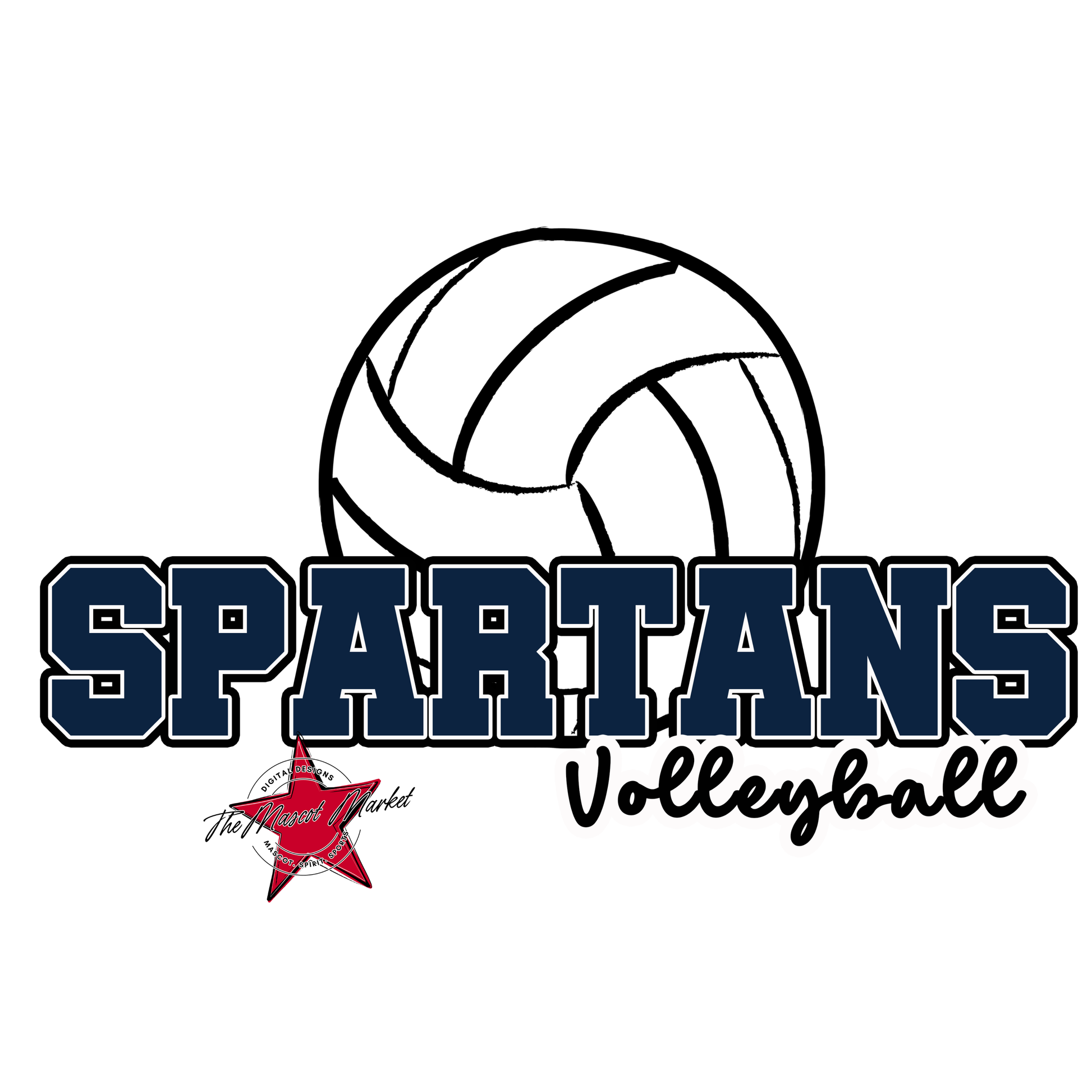 Spartans Varsity Volleyball-Navy
