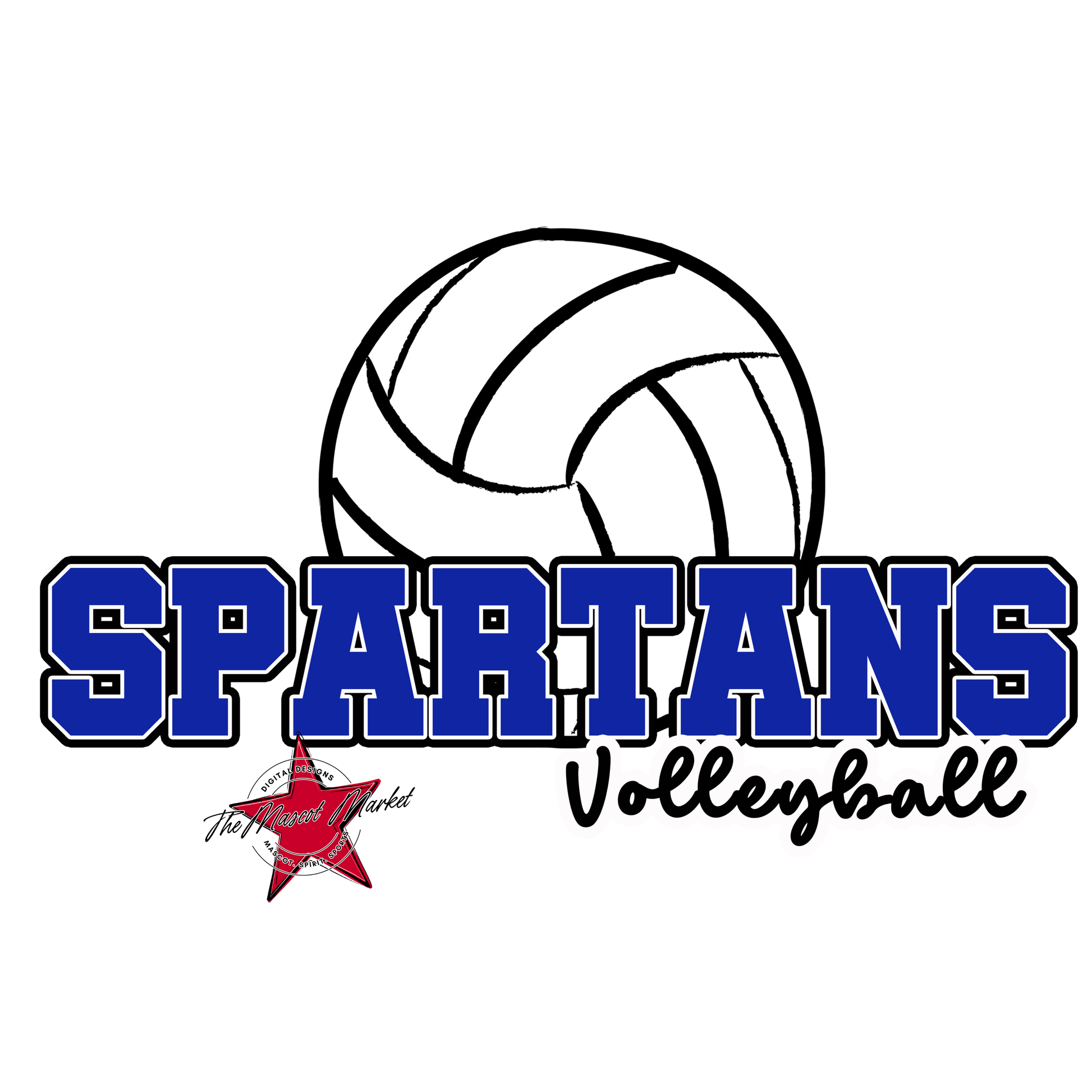 Spartans Varsity Volleyball-Royal Blue