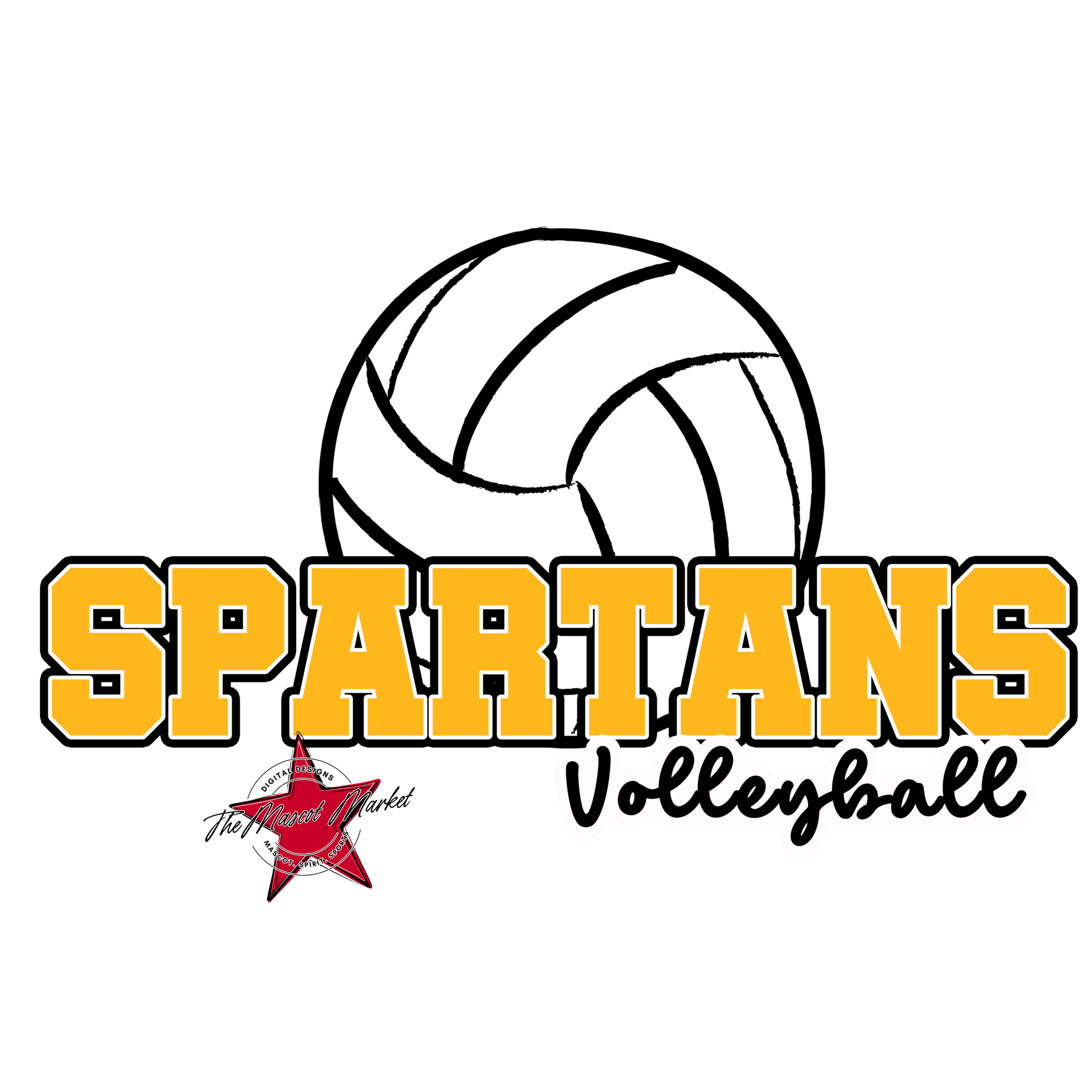 Spartans Varsity Volleyball-Yellow
