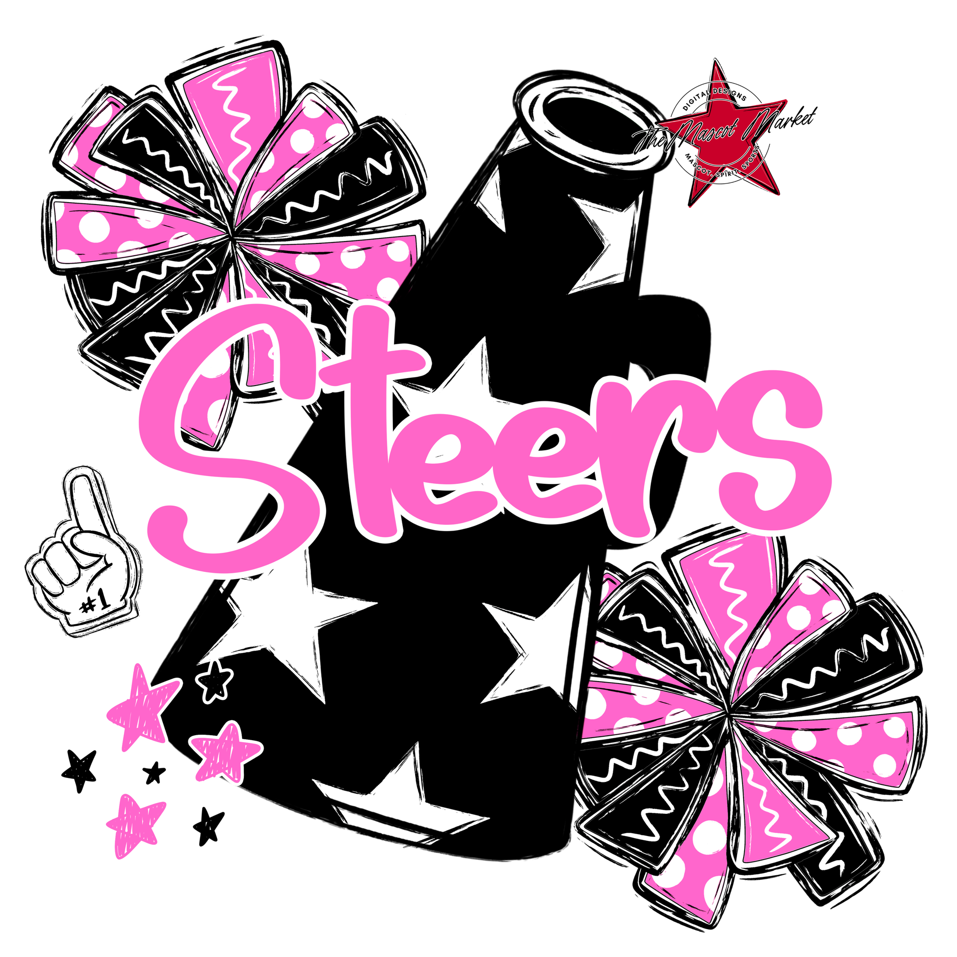 Steers Alpha Megaphone Design-Baby Pink