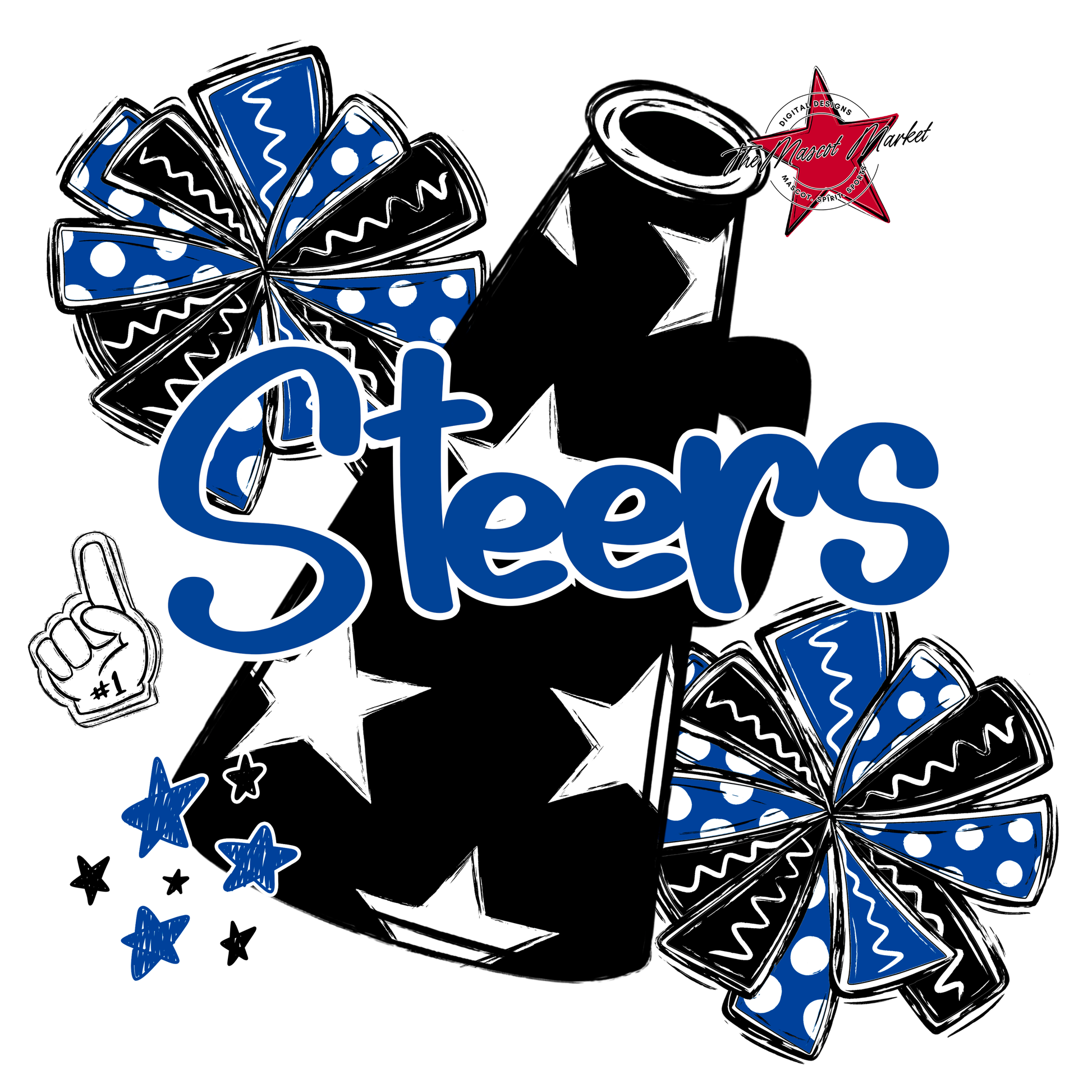 Steers Alpha Megaphone Design-Off Blue