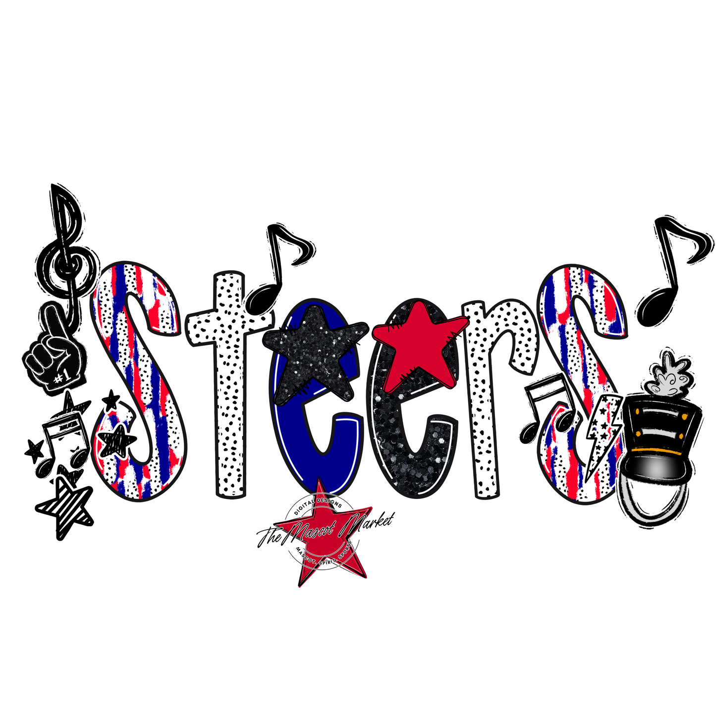 Steers Band Scrape-Blue-Red