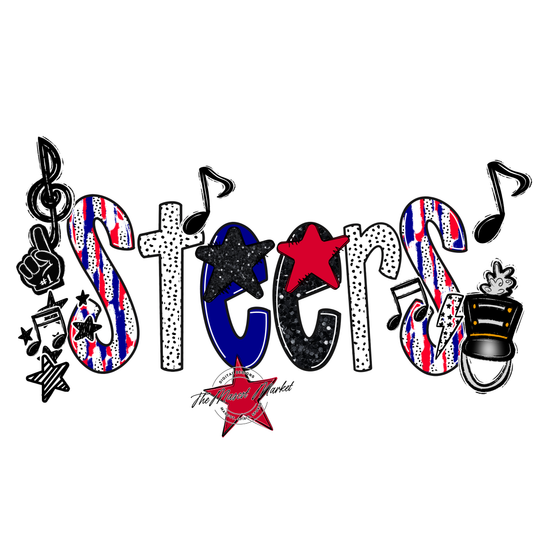 Steers Band Scrape-Blue-Red