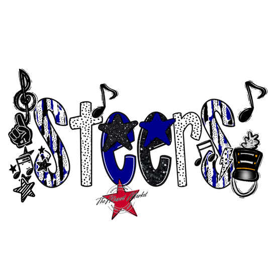 Steers Band Scrape-Blue