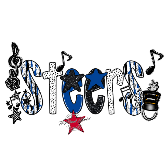 Steers Band Scrape-Off Blue