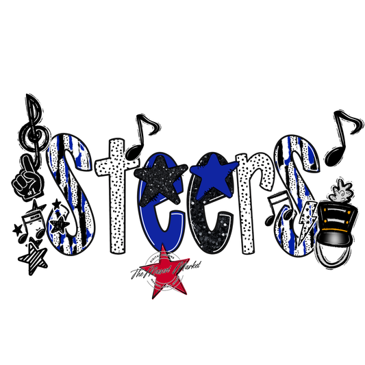 Steers Band Scrape-Royal Blue