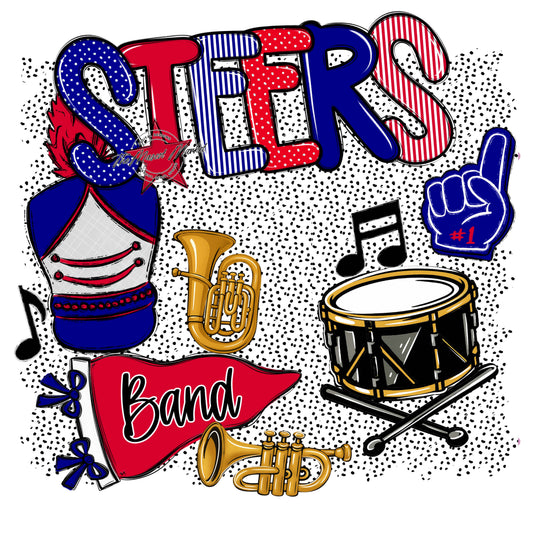 Steers Band Spirit-Blue & Red