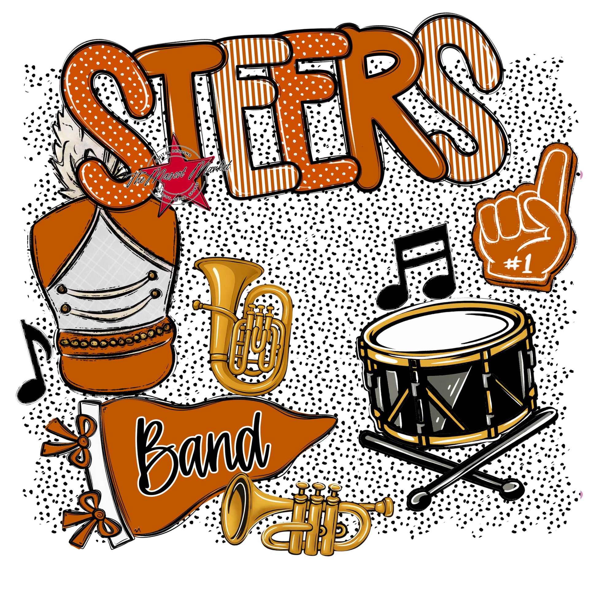 Steers Band Spirit-Burnt Orange