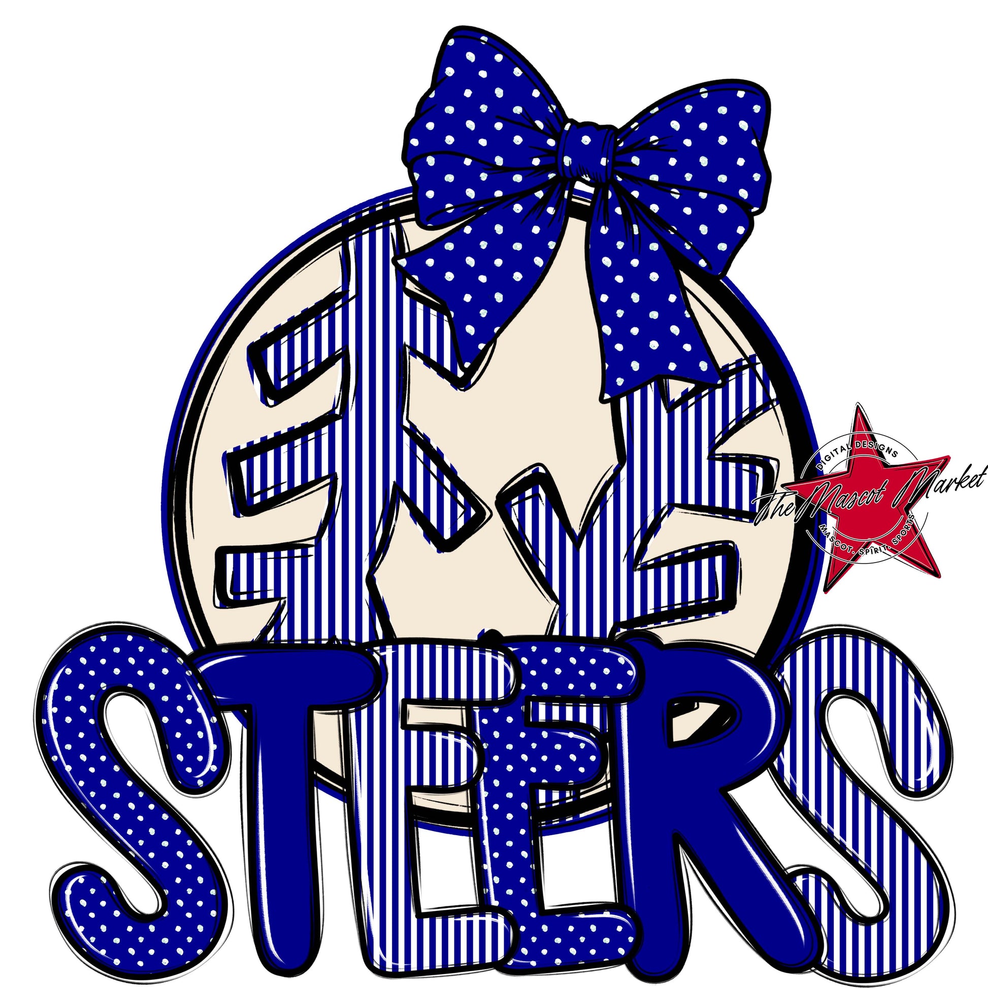 Steers Baseball-Softball Spirit Design-Blue