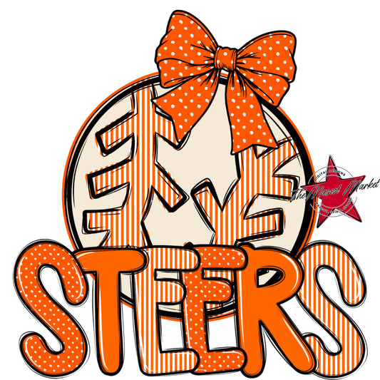 Steers Baseball-Softball Spirit Design-Orange