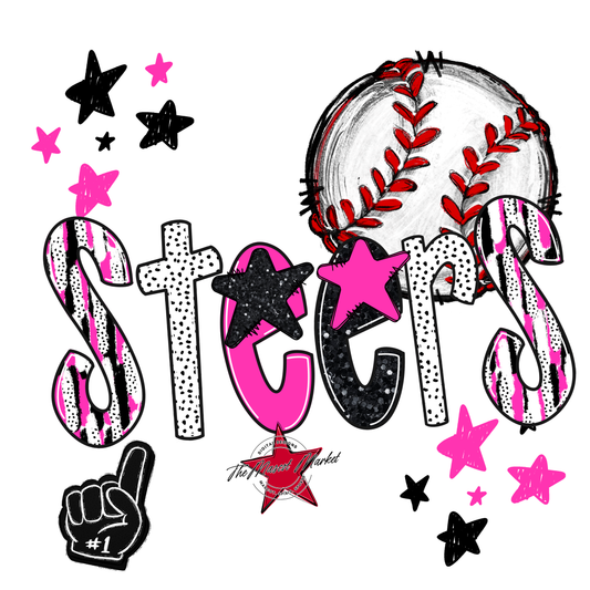 Steers Baseball Scrape-Pink