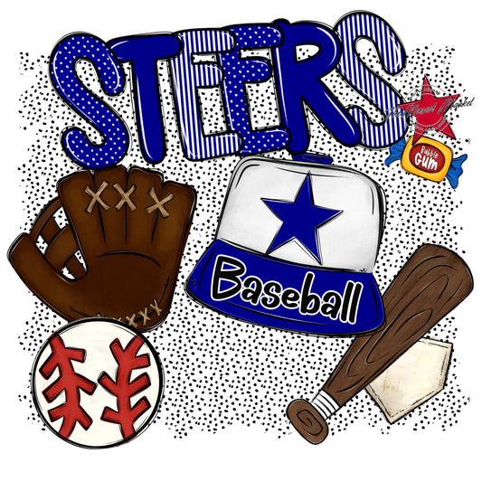 Steers Baseball Spirit-Blue