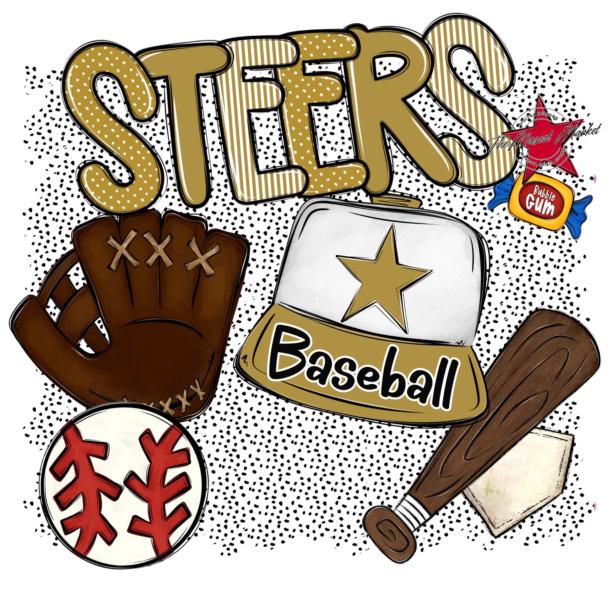 Steers Baseball Spirit-Gold