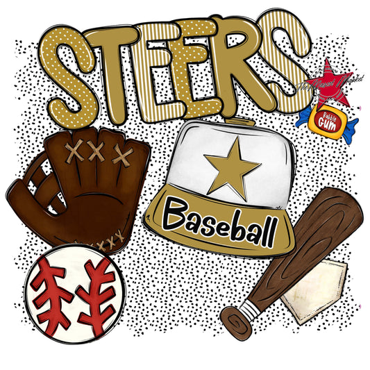 Steers Baseball Spirit-Gold