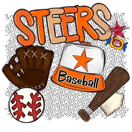 Steers Baseball Spirit-Orange