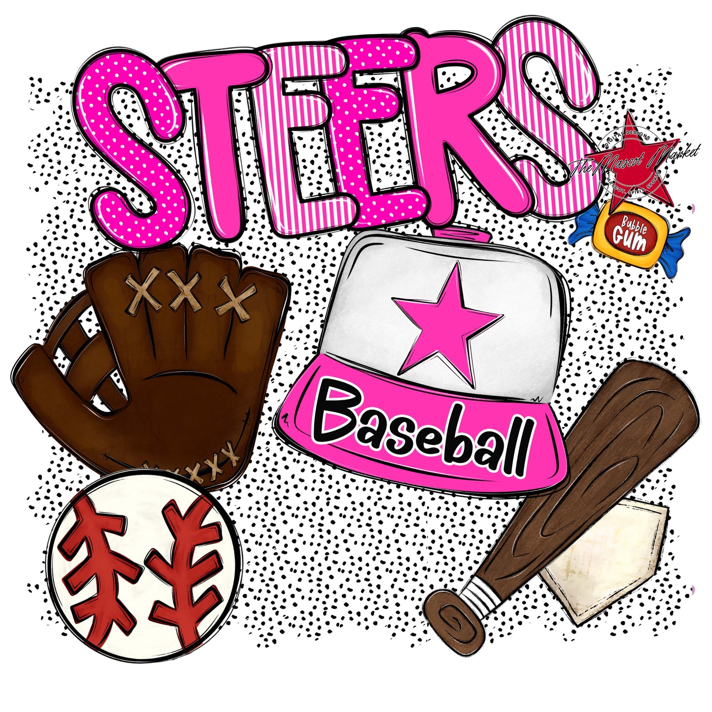 Steers Baseball Spirit-Pink