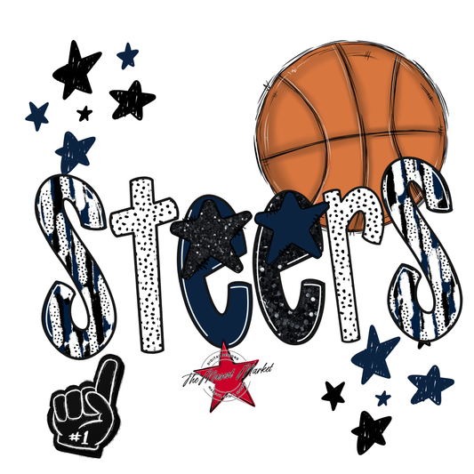 Steers Basketball Scrape-Navy