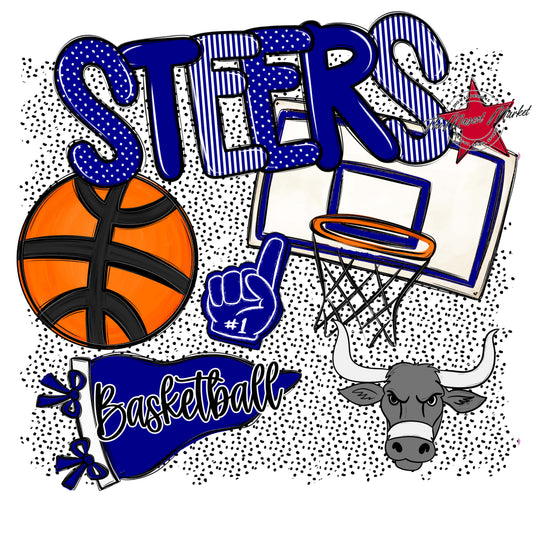 Steers Basketball Spirit-Blue