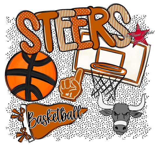 Steers Basketball Spirit-Burnt Orange