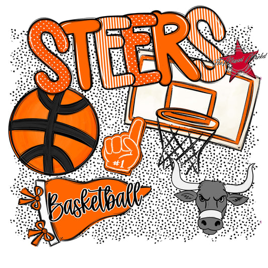 Steers Basketball Spirit-Orange